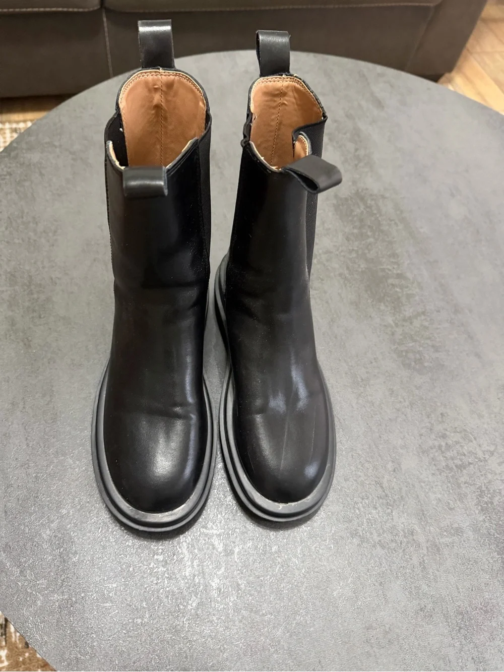 Men's Black Leather Chelsea Boots